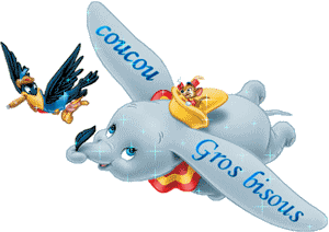 Gif animé bisous Dumbo